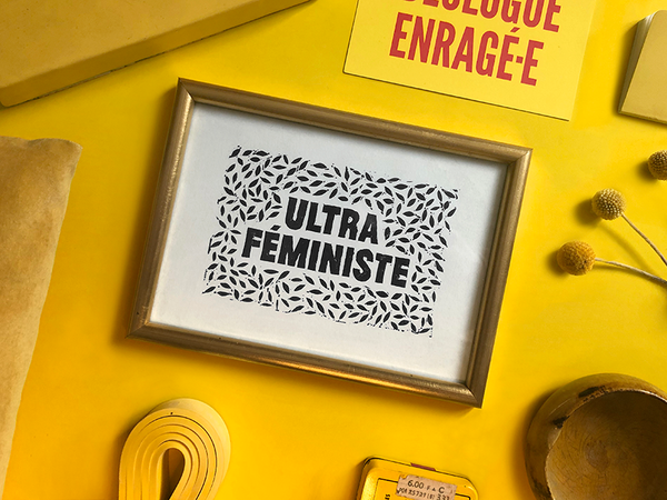 affiche ultra féministe imprimée à la main, mauvaise compagnie