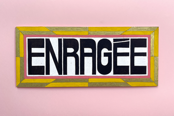 plaque decorative enragee