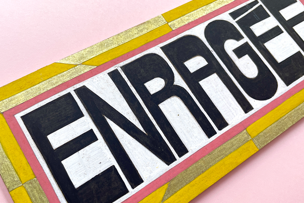 Plaque Enragée peinte à la main