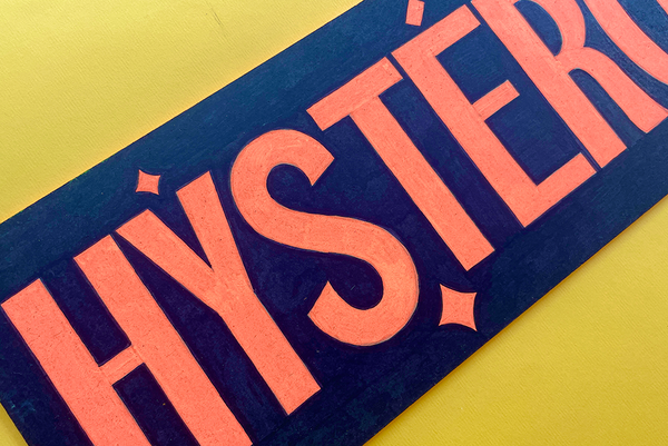 Plaque Hystéro peinte à la main