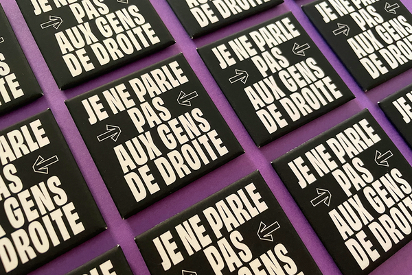 Magnet Je ne parle pas aux gens de droite