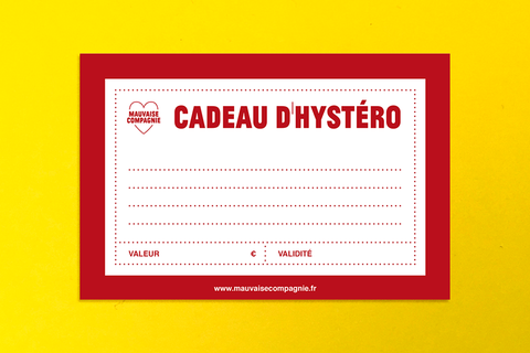 Carte cadeau d'hystéro