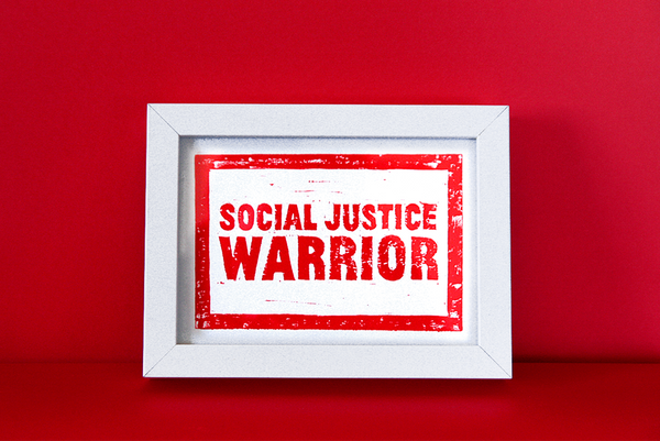affichette social justice warrior rouge