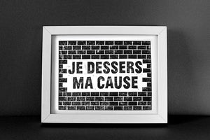 Affiche je dessers ma cause noir