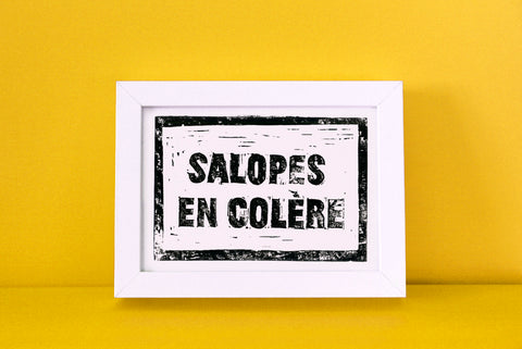 Affichette salopes en colère noir